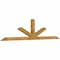 Ekena Millwork Saratoga Rough Sawn Timber Gable Bracket, Western Red Cedar, 108"W x 27"H x 4"D x 4"F, 6/12 Pitch GBW108X27X0404SAR00RWR - alternate 2